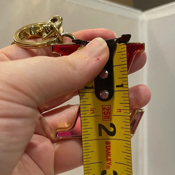 Used Louis Vuitton Logo Glass Initials Keychain Bag Charm Full Inclusion Auth!! - Picture 10 of 12